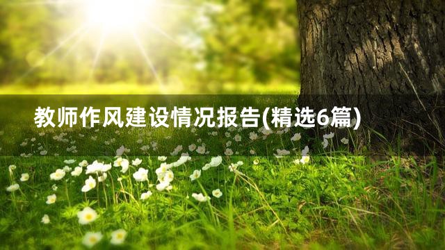 教师作风建设情况报告(精选6篇)