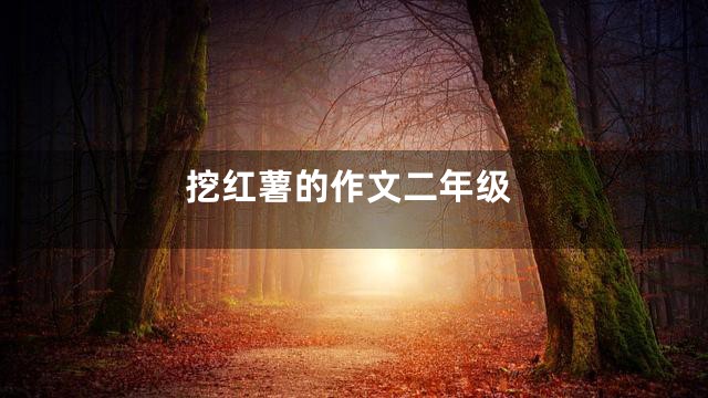 挖红薯的作文二年级