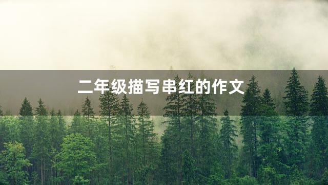 二年级描写串红的作文