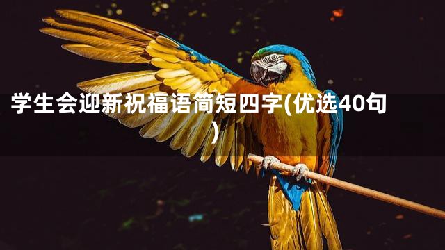学生会迎新祝福语简短四字(优选40句)