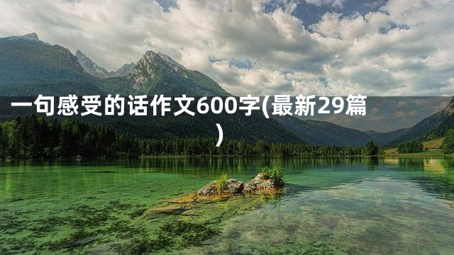 一句感受的话作文600字(最新29篇)