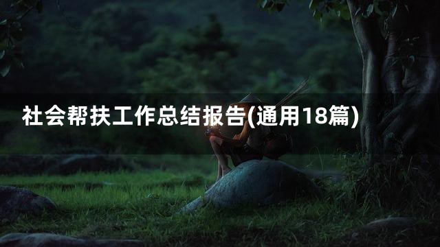 社会帮扶工作总结报告(通用18篇)
