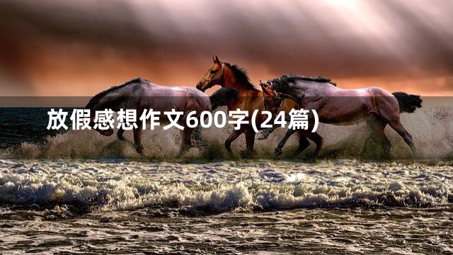 放假感想作文600字(24篇)