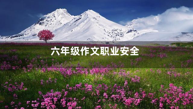 六年级作文职业安全