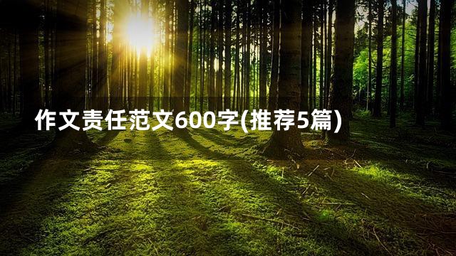 作文责任范文600字(推荐5篇)