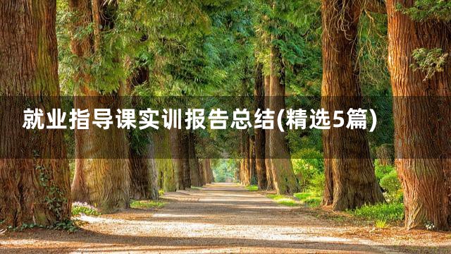 就业指导课实训报告总结(精选5篇)