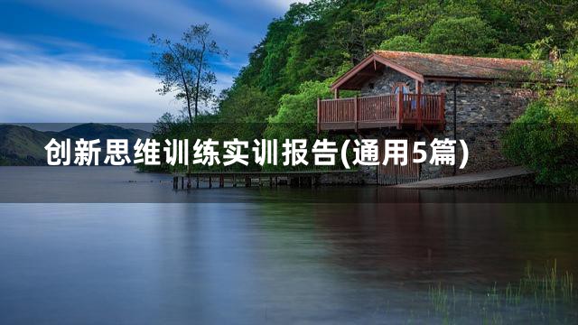 创新思维训练实训报告(通用5篇)