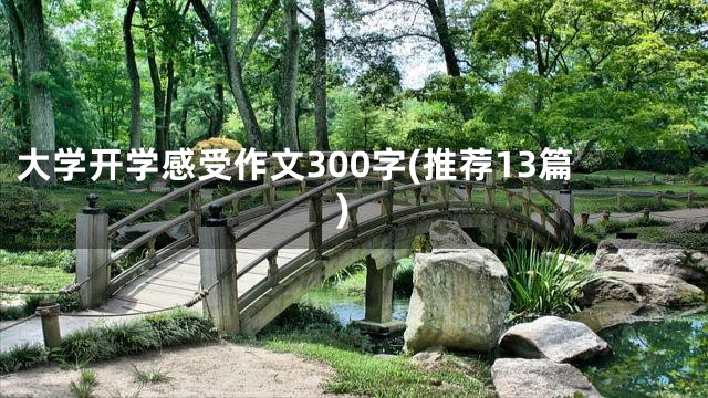 大学开学感受作文300字(推荐13篇)