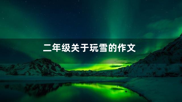 二年级关于玩雪的作文