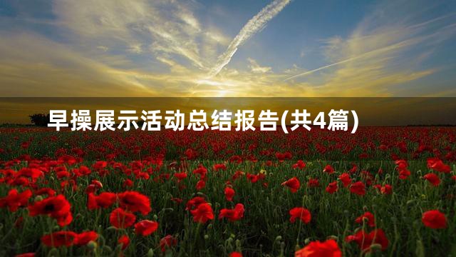 早操展示活动总结报告(共4篇)