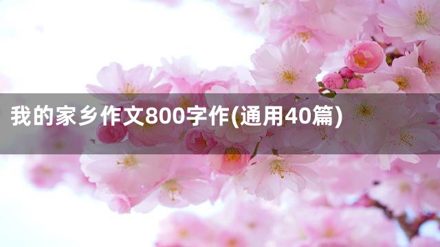 我的家乡作文800字作(通用40篇)