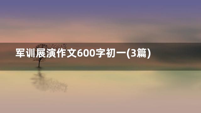 军训展演作文600字初一(3篇)