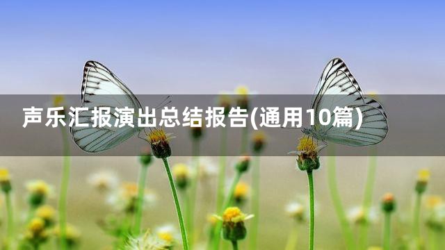 声乐汇报演出总结报告(通用10篇)