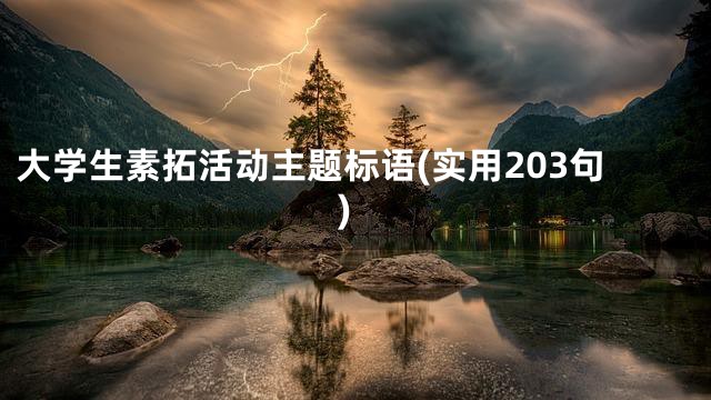 大学生素拓活动主题标语(实用203句)