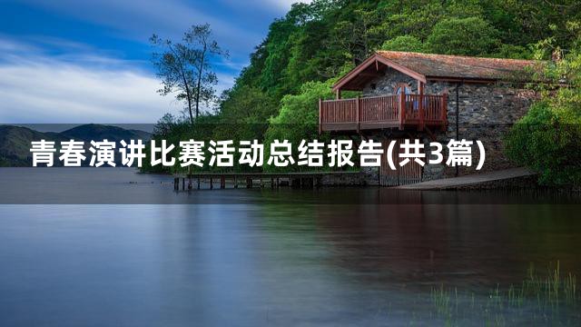 青春演讲比赛活动总结报告(共3篇)