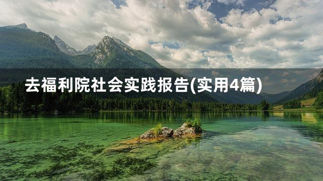 去福利院社会实践报告(实用4篇)