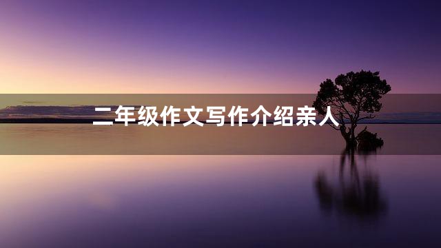 二年级作文写作介绍亲人