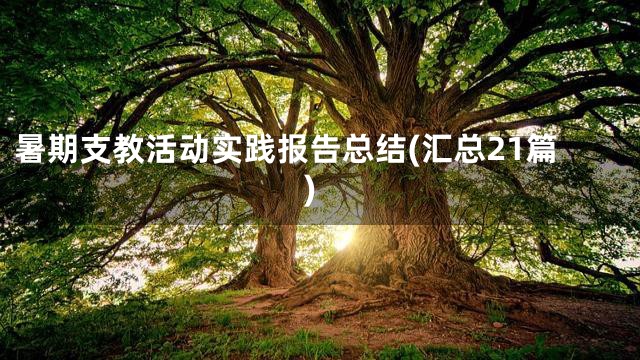 暑期支教活动实践报告总结(汇总21篇)