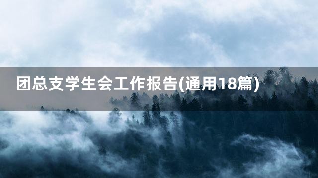 团总支学生会工作报告(通用18篇)