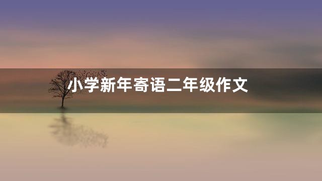 小学新年寄语二年级作文