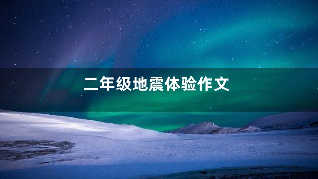 二年级地震体验作文