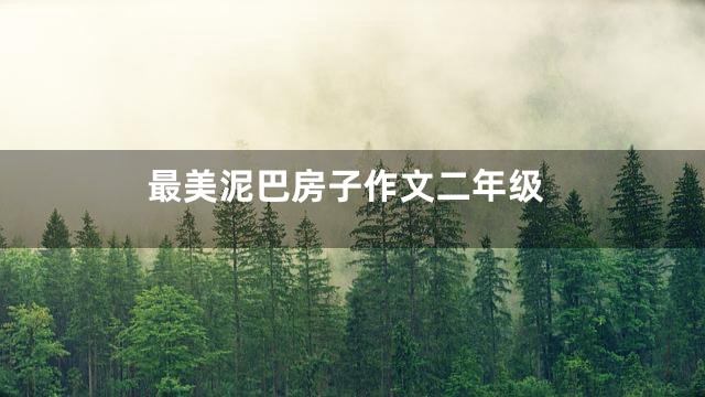 最美泥巴房子作文二年级
