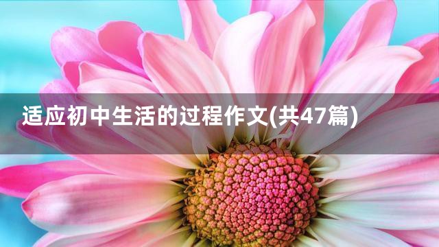 适应初中生活的过程作文(共47篇)