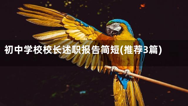 初中学校校长述职报告简短(推荐3篇)
