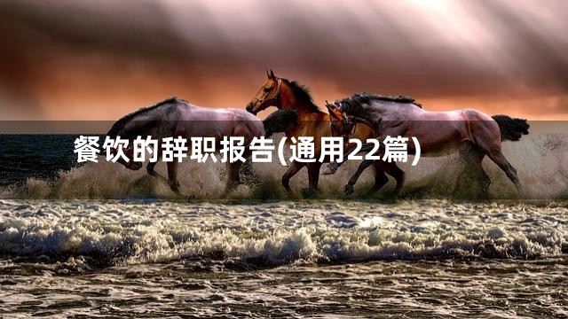 餐饮的辞职报告(通用22篇)