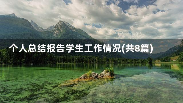 个人总结报告学生工作情况(共8篇)
