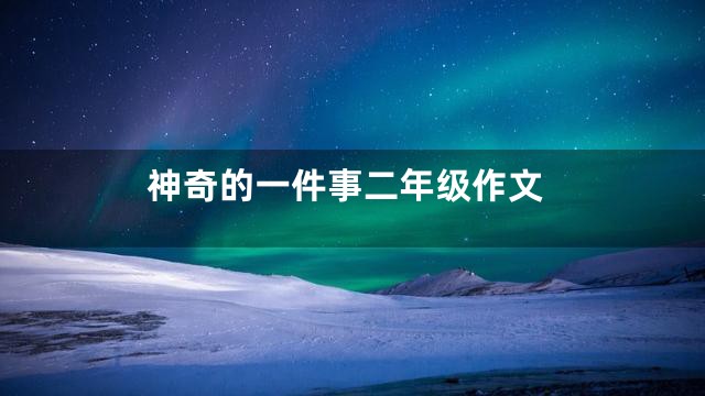 神奇的一件事二年级作文