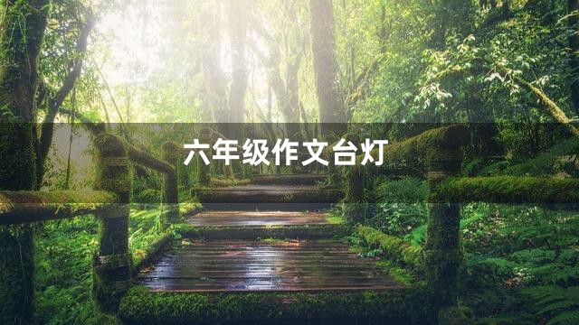 六年级作文台灯