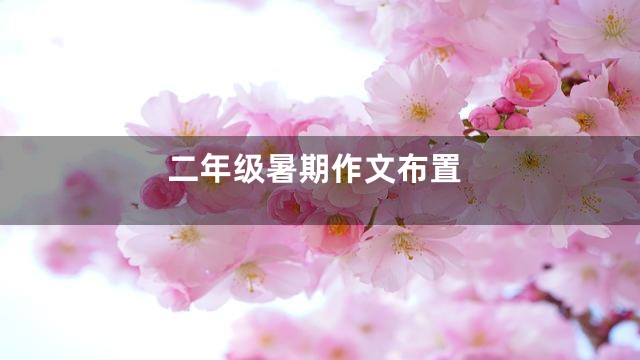 二年级暑期作文布置