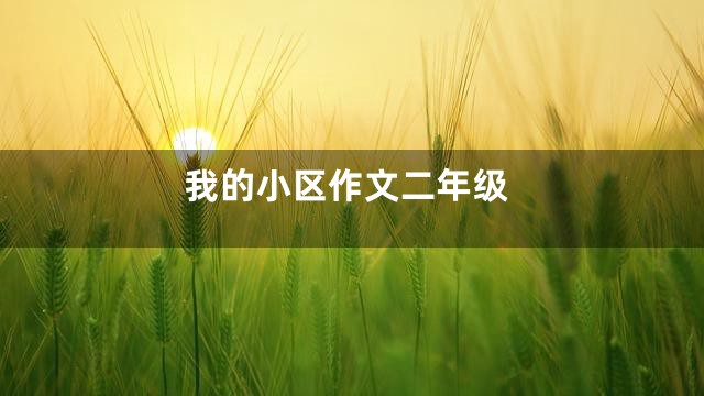 我的小区作文二年级