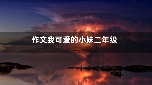 作文我可爱的小妹二年级