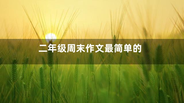 二年级周末作文最简单的