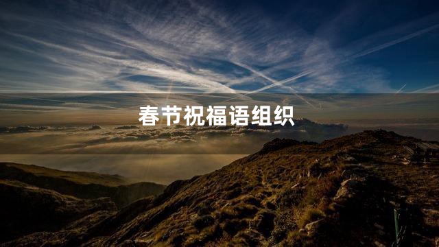 春节祝福语组织