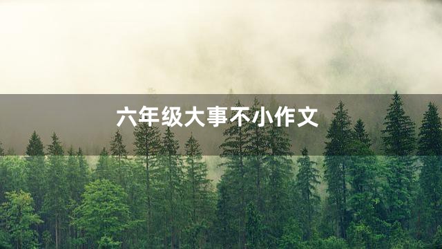 六年级大事不小作文