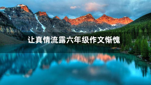 让真情流露六年级作文惭愧