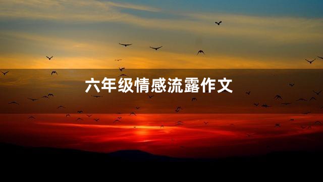 六年级情感流露作文