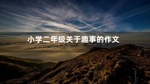 小学二年级关于趣事的作文