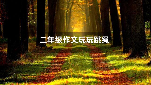 二年级作文玩玩跳绳