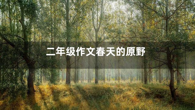 二年级作文春天的原野