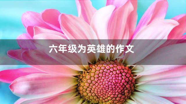 六年级为英雄的作文