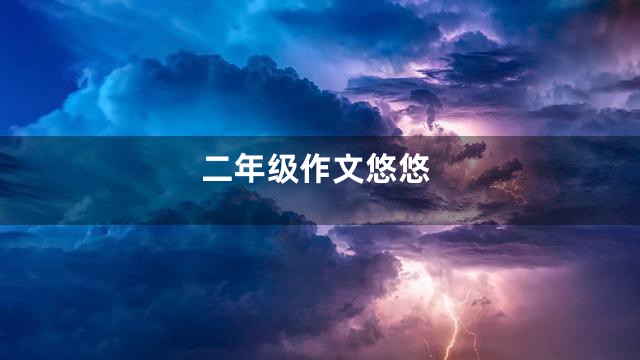 二年级作文悠悠