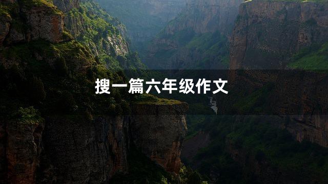 搜一篇六年级作文