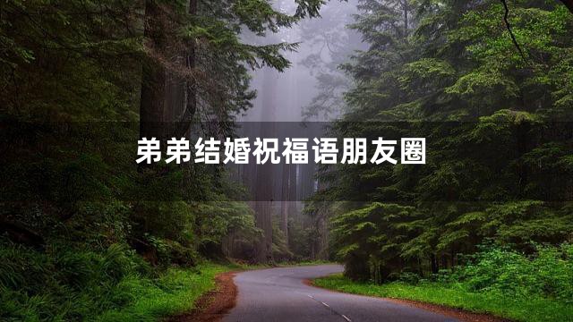 弟弟结婚祝福语朋友圈