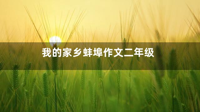 我的家乡蚌埠作文二年级