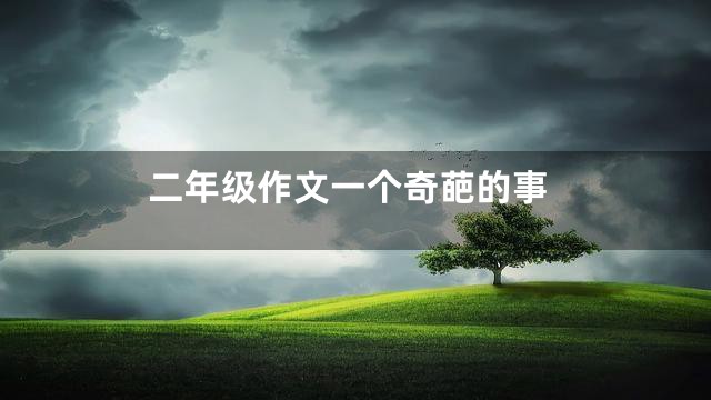 二年级作文一个奇葩的事