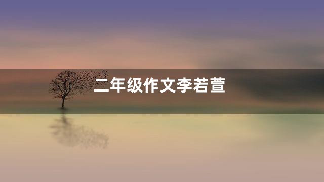 二年级作文李若萱